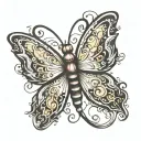 infinity butter fly tattoo design idea