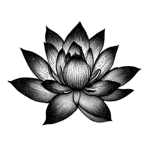lotus flower, infertility, beauty from mud tattoo design idea