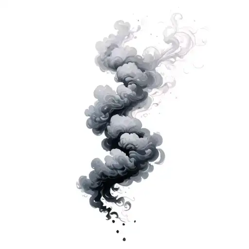 Coverup Clouds and Smoke tattoo design idea