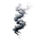 Coverup Clouds and Smoke tattoo design idea