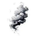 Coverup Clouds and Smoke tattoo design idea