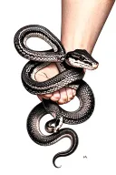 ball python wrap around ankle tattoo design idea