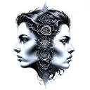 Gemini Two Face tattoo design idea