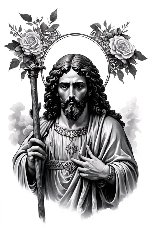 Saint Judas Tadeo tattoo design idea