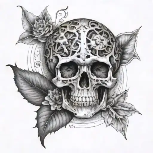 ego death esoteric elements Highlight tattoo design idea