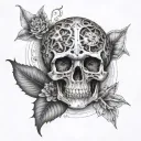 ego death esoteric elements Highlight tattoo design idea