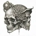 ego death esoteric elements Highlight tattoo design idea