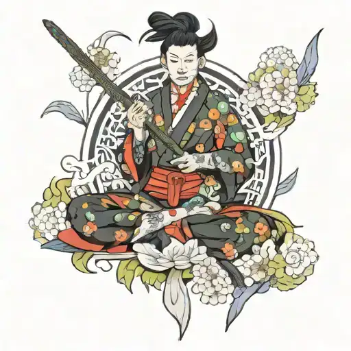 Ray surrounded by empowering tattoo design idea