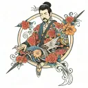 Ray surrounded by empowering tattoo design idea