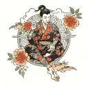 Ray surrounded by empowering tattoo design idea