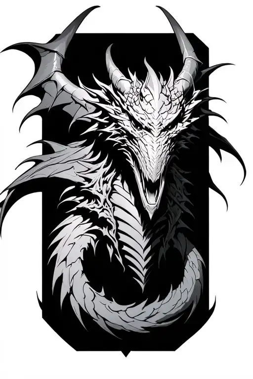 bahamut final fantasy tattoo design idea