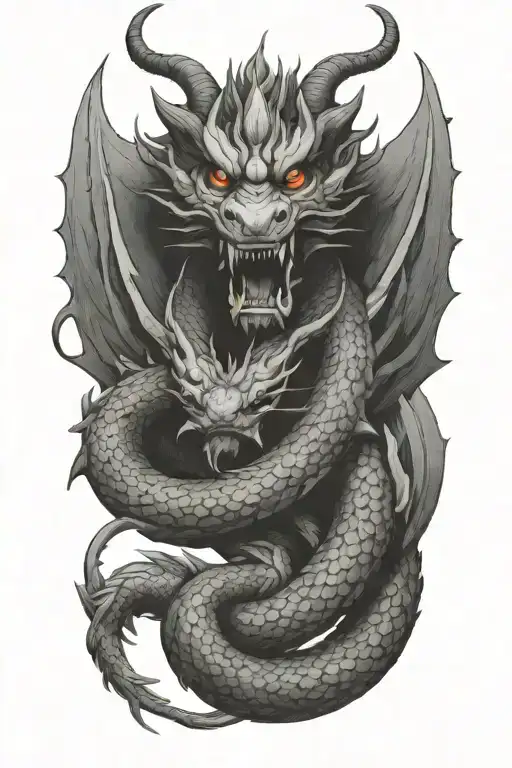 Korean dragon tattoo design idea