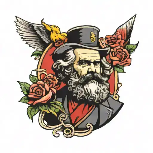 Karl marx tattoo design idea