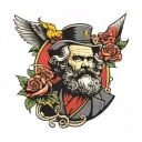 Karl marx tattoo design idea