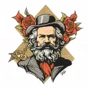 Karl marx tattoo design idea