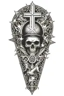 religion, war, life tattoo design idea