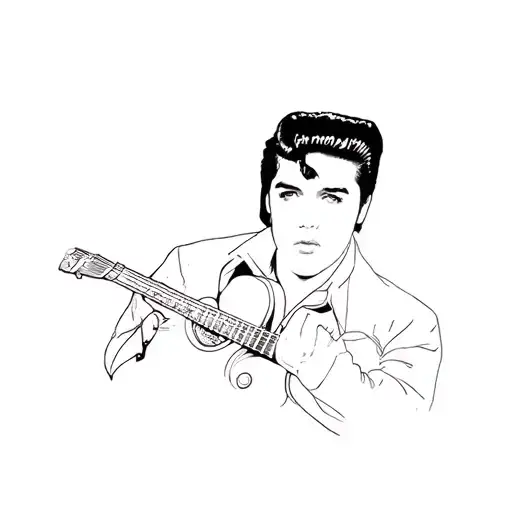 tattoo inspired by Elvis Presley and Juice WRLD tattoo design idea