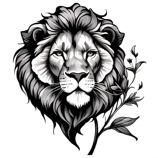 Leo zodiac sign with CA poppy tattoo design idea