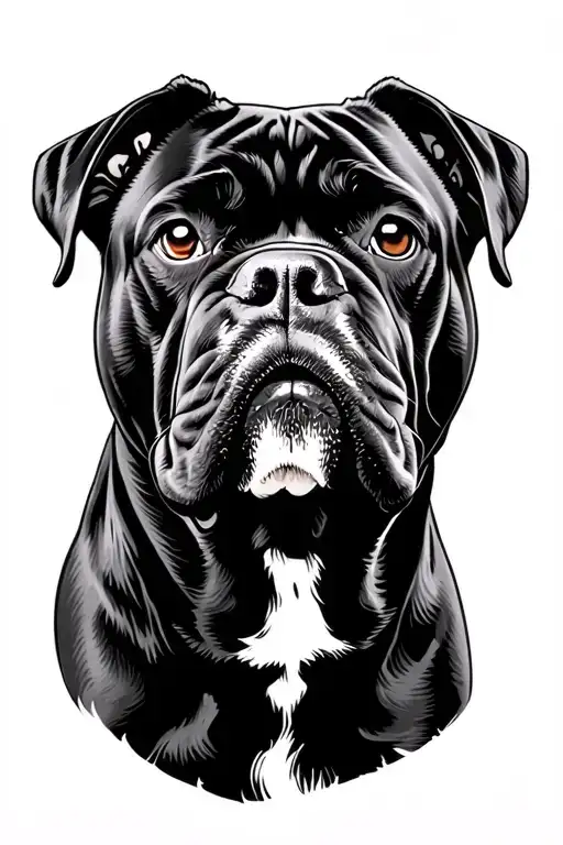 Cane Corso Dog tattoo design idea
