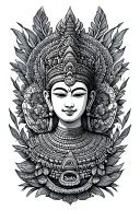 Cambodian elements symbolizing tattoo design idea