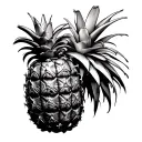 pineapple grenade mixed together tattoo design idea