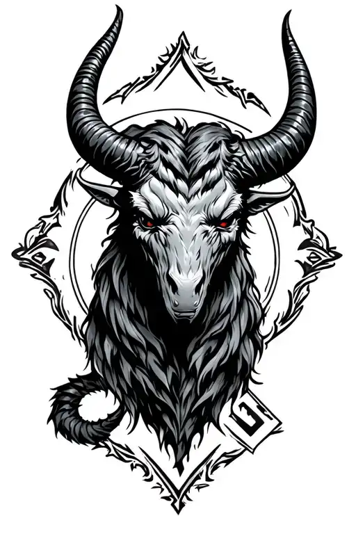 new Jersey devil with Zia symbol tattoo design idea