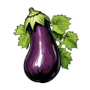 eggplant tattoo design idea
