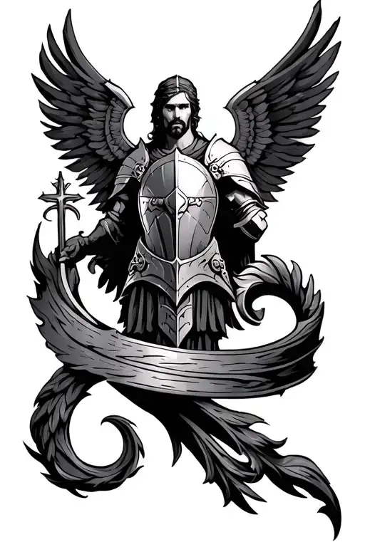 forearm tattoo of the full armor of god tattoo design idea