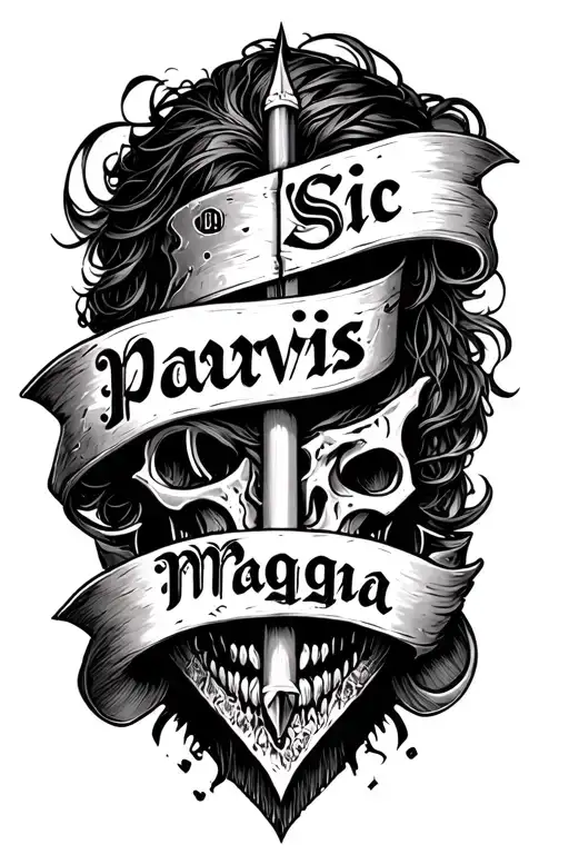 "Sic parvis magna" uncharted game inspired tattoo tattoo design idea