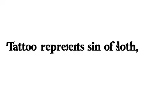"tattoo represents sin of sloth" tattoo design idea