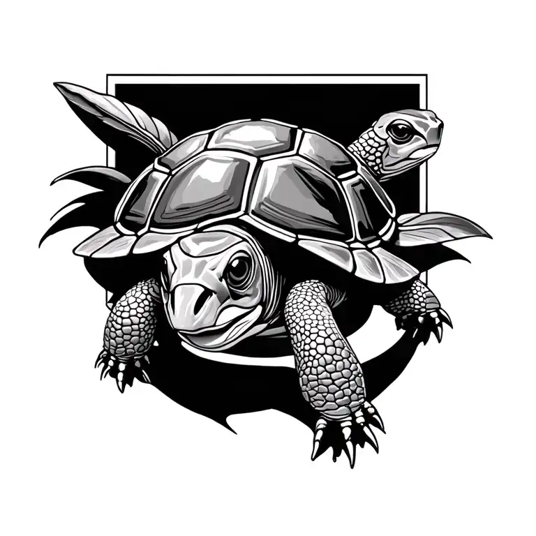 tortoise tattoo design idea