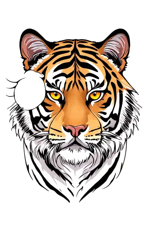 tiger eyes tattoo design idea