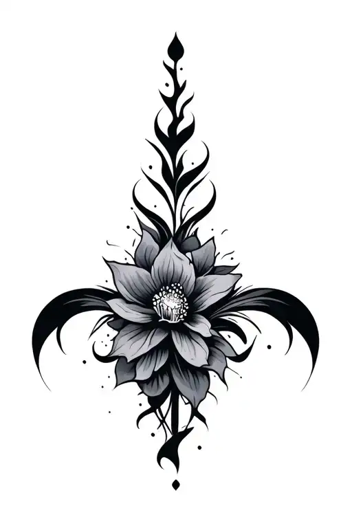 Blackout tattoo design idea