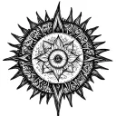 kurdistan sun tattoo design idea