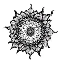 dark, otherworldly patterns  tattoo design idea