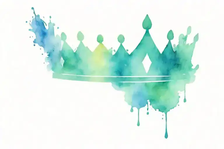 princess crown tattoo design idea