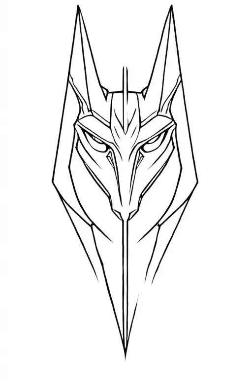 Anubis God Of death tattoo design idea