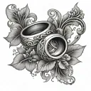 A and J tattoo for wedding rings tattoo design idea