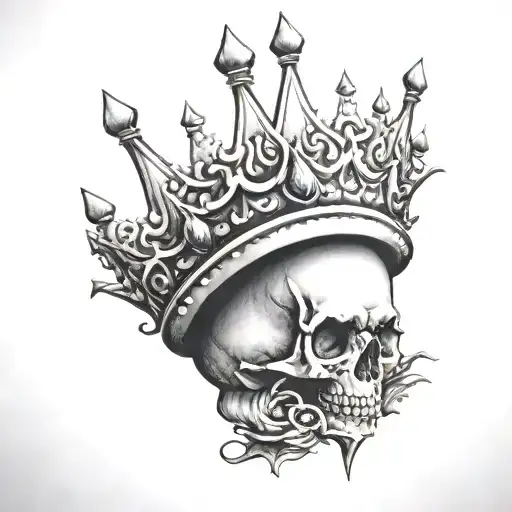 3 point crown made tattoo design idea