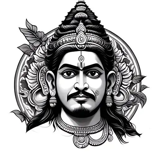 Hanuman Gada tattoo design idea