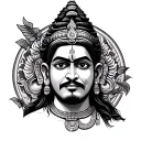 Hanuman Gada tattoo design idea