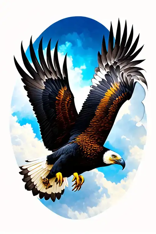 ecuadorian condor soaring tattoo design idea