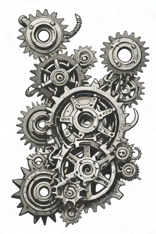 chain and sprockets  tattoo design idea