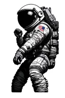 astronaut and destiny 2 tattoo design idea