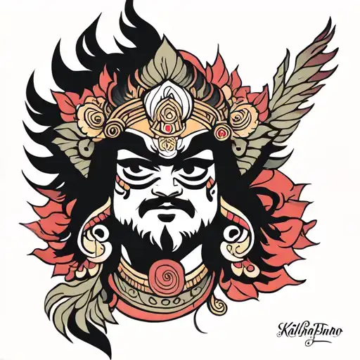 Kal Bhairav God of Nepal tattoo design idea