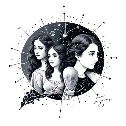 Family Constellation tattoo design idea