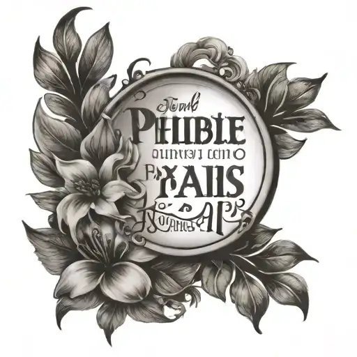bible verse Philippians 4:13 tattoo design idea