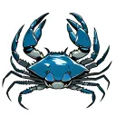 Blue crab design for men tattoo design idea