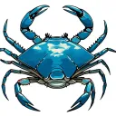 Blue crab design for men tattoo design idea
