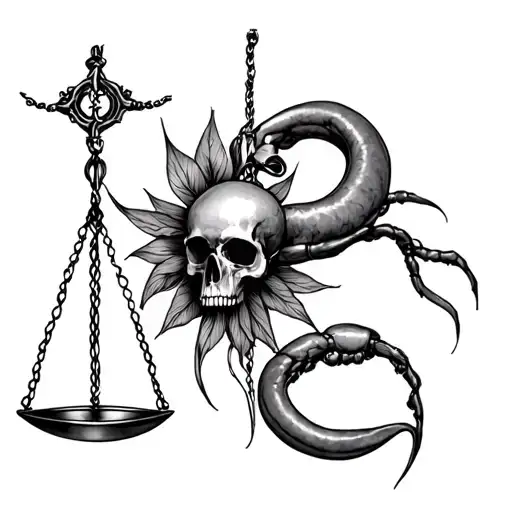 Libra And Cancer tattoo design idea